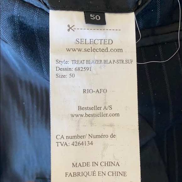 Selected Men’s White Pinstripe Suit - Picture 5 of 13